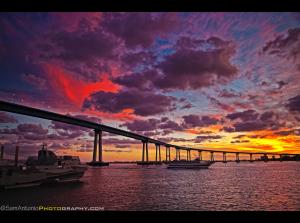 Sunset Crossing at the Coronado Bridge 